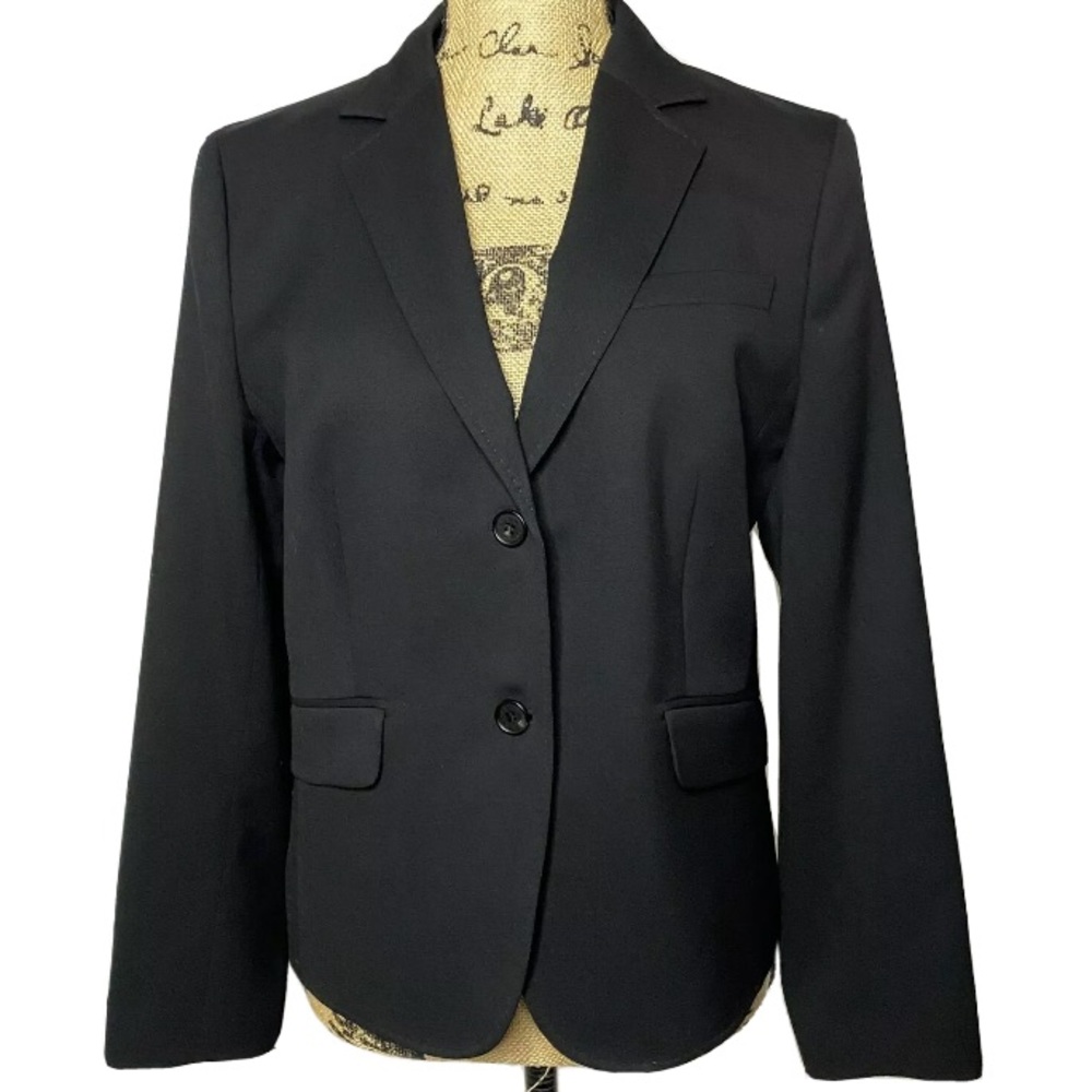 Brooks Brothers Black Wool 2 Button Blazer Jacket